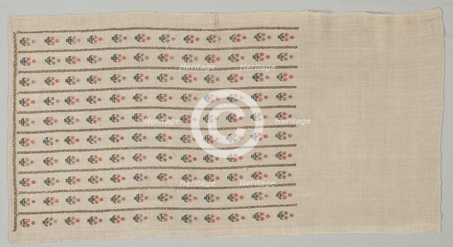 Embroidered Towel, 19th century. Creator: Unknown.