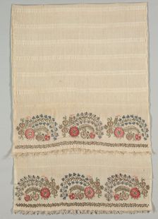 Embroidered Towel (Havlu), 19th century. Creator: Unknown