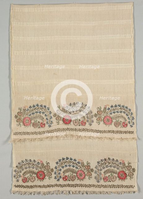 Embroidered Towel (Havlu), 19th century. Creator: Unknown.