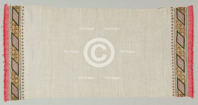 Embroidered Towel (Peshkir), 19th century. Creator: Unknown.