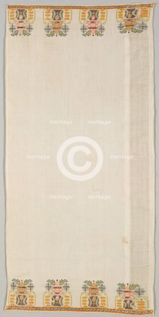 Embroidered Towel (Peshkir), 19th century. Creator: Unknown.