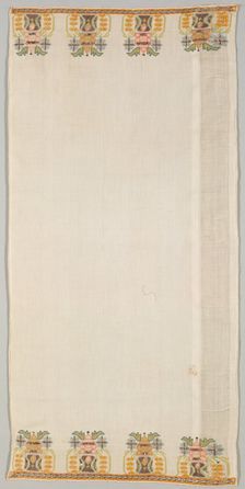 Embroidered Towel (Peshkir), 19th century. Creator: Unknown