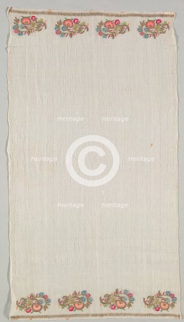Embroidered Towel (Peshkir), 19th century. Creator: Unknown.