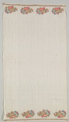 Embroidered Towel (Peshkir), 19th century. Creator: Unknown