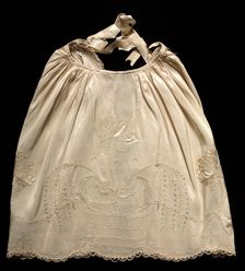 Embroidered Taffeta Apron, 1700s. Creator: Unknown
