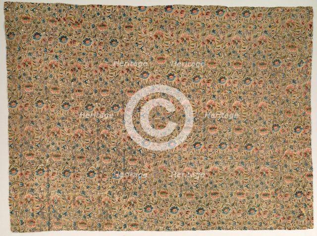 Embroidered Textile, 18th-19th century. Creator: Unknown.