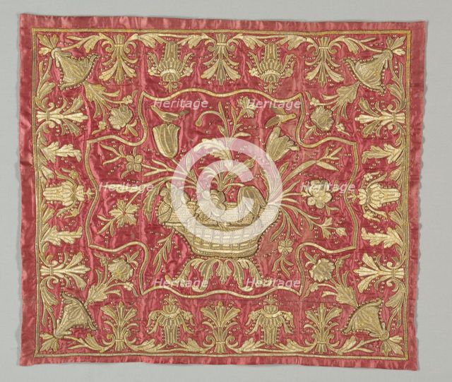 Embroidered Textile, 18th-19th century. Creator: Unknown.