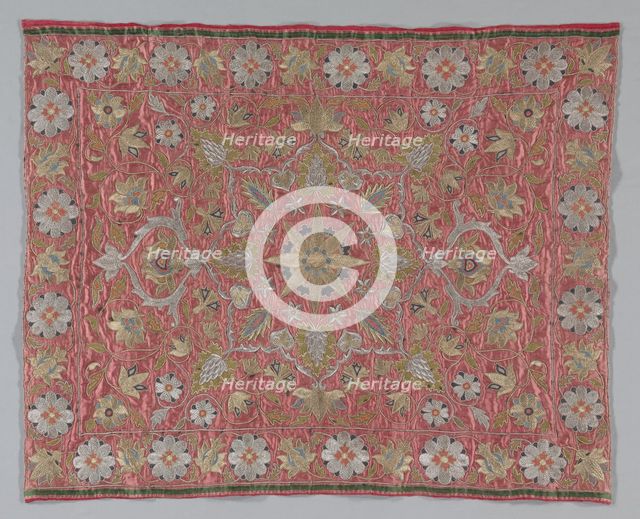 Embroidered Textile, 18th century. Creator: Unknown.