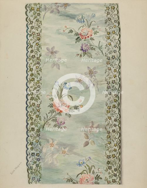 Embroidered Trimmimg, 1935/1942. Creator: Edith Magnette.