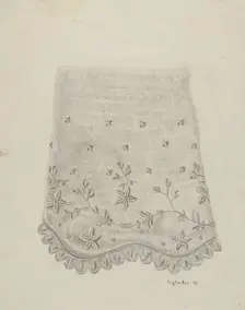 Embroidered Undersleeve, 1938. Creator: Douglas Cox