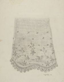 Embroidered Undersleeve, 1938. Creator: Douglas Cox