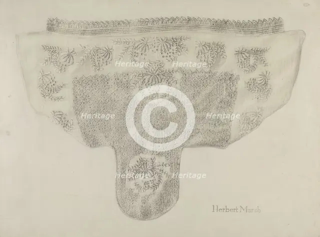 Embroidered Yoke, c. 1939. Creator: Herbert Marsh.