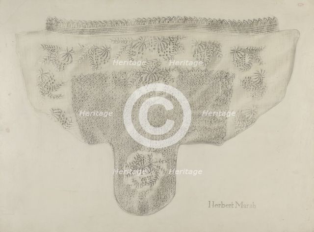 Embroidered Yoke, c. 1939. Creator: Herbert Marsh.