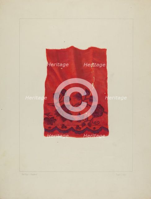 Embroidery, 1935/1942. Creator: Frank J Mace.