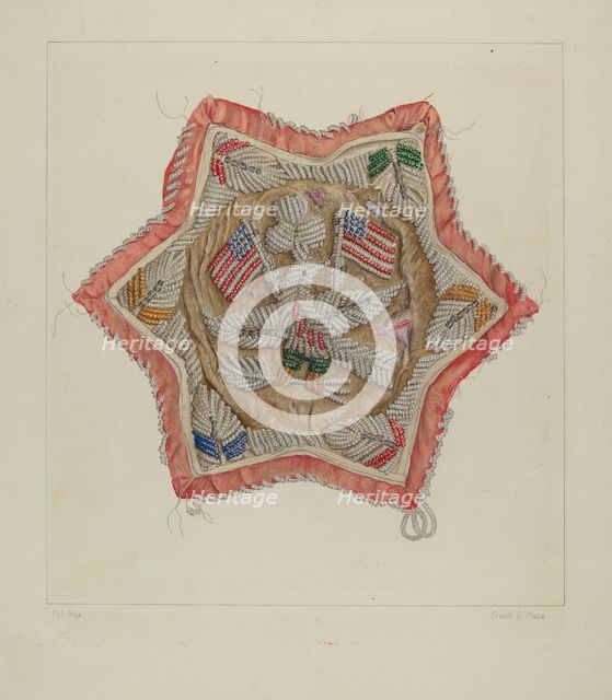 Embroidery, 1935/1942. Creator: Frank J Mace.