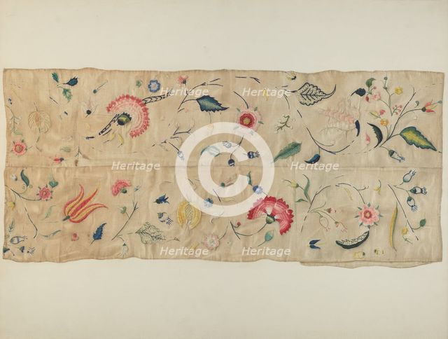 Embroidery, 1935/1942. Creator: Martha Elliot.
