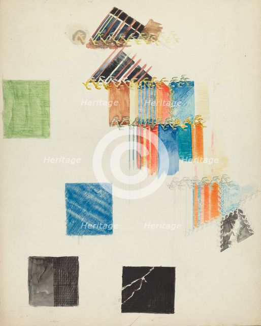 Embroidery: Technique Demonstration, 1935/1942. Creator: Unknown.
