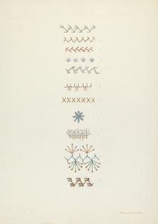 Embroidery: Technique Demonstration, c. 1938. Creator: William Kieckhofel