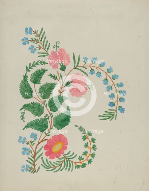 Embroidery, c. 1936. Creator: Ann Gene Buckley.