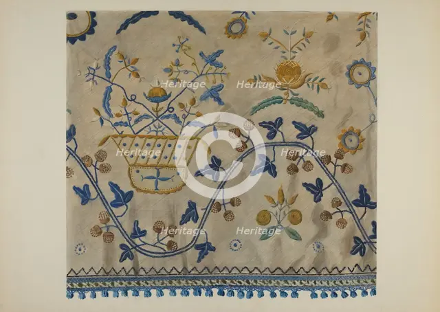 Embroidery, c. 1941. Creator: Herman O. Stroh.