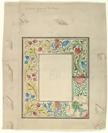 Embroidery Design for a Frame, No. 098, after 1875. Creator: Morris & Co