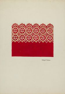 Embroidery for Dress, c. 1936. Creator: Gladys C. Parker