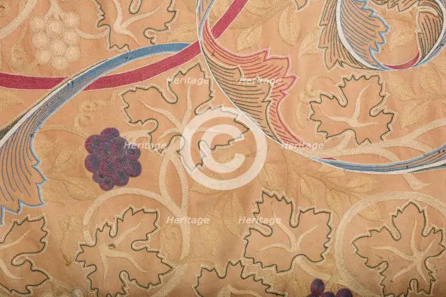 Embroidery in the church chancel, designed by William Morris, Lanercost Priory, Cumbria, 2017. Creator: Alun Bull.