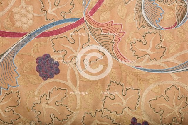 Embroidery in the church chancel, designed by William Morris, Lanercost Priory, Cumbria, 2017. Creator: Alun Bull.