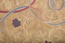 Embroidery in the church chancel, designed by William Morris, Lanercost Priory, Cumbria, 2017. Creator: Alun Bull