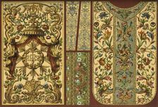 Embroidery, leather tapestry, goldsmith's work, 17th, 18th and 19th centuries, (1898). Creator: Unknown
