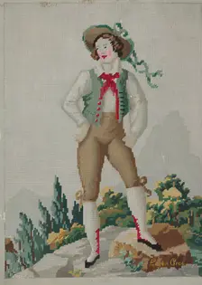 Embroidery Needlepoint, c. 1937. Creator: Eugene Croe