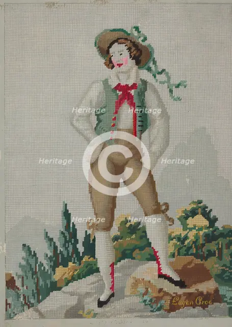 Embroidery Needlepoint, c. 1937. Creator: Eugene Croe.