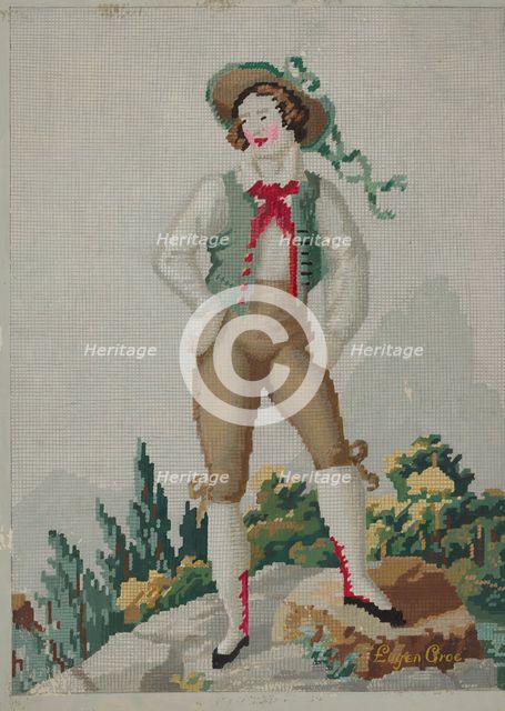 Embroidery Needlepoint, c. 1937. Creator: Eugene Croe.