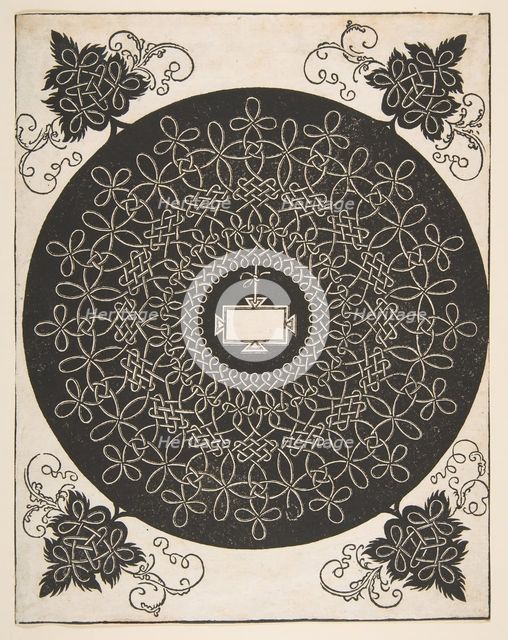 Embroidery Pattern with an Oblong Panel in its Center, 1521 before. Creator: Albrecht Durer.