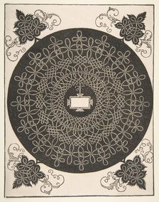Embroidery Pattern with an Oblong Panel in its Center, 1521 before. Creator: Albrecht Durer