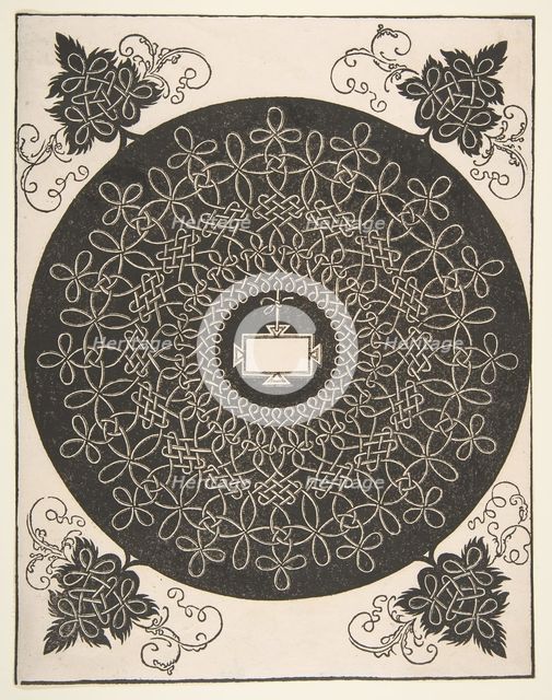 Embroidery Pattern with an Oblong Panel in its Center, 1521 before. Creator: Albrecht Durer.