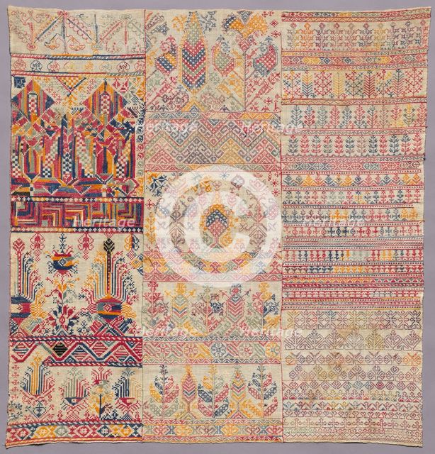Embroidery sampler, 1800s. Creator: Unknown.