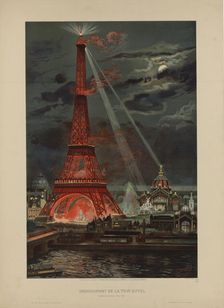 Embrasement de la Tour Eiffel, Exposition universelle de 1889, 1889. Creator: Garen, Georges-Felix (1854-?)