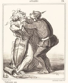 Embrassons nous, 1867. Creator: Honore Daumier