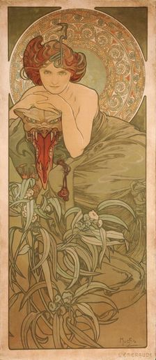 Emerald (From the series The gems). Artist: Mucha, Alfons Marie (1860-1939)