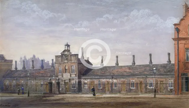 Emery Hill's Almshouses, Rochester Row, Westminster, London, 1880. Artist: John Crowther