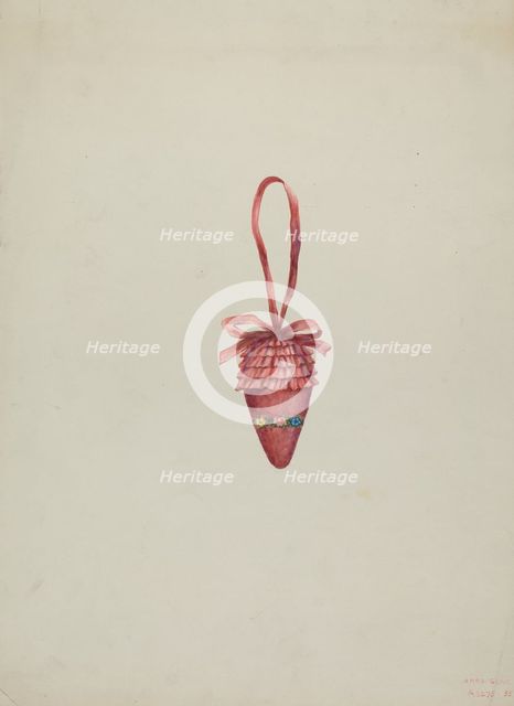 Emery in the Shape of a Strawberry, c. 1937. Creator: Ann Gene Buckley.