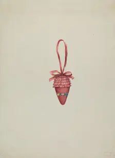 Emery in the Shape of a Strawberry, c. 1937. Creator: Ann Gene Buckley