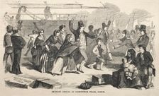 Emigrant Arrival at Constitution Wharf, Boston, 1857. Creator: Winslow Homer (American, 1836-1910)
