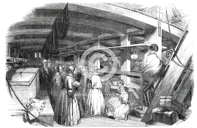 Emigrant Ship, between Decks, 1850. Creator: Unknown.