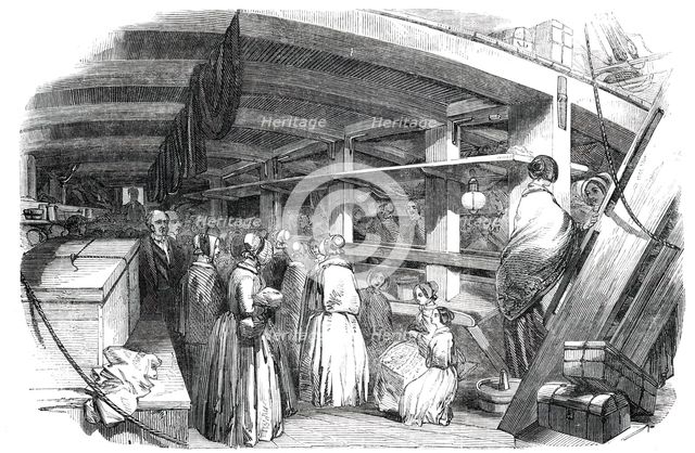Emigrant Ship, between Decks, 1850. Creator: Unknown.