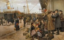 Emigrants on Larsens Plads, 1890