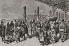 Emigration of European Mormon to the United States, New York, 1878. Creator: Unknown