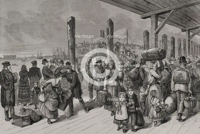 Emigration of European Mormon to the United States, New York, 1878.  Creator: Unknown.