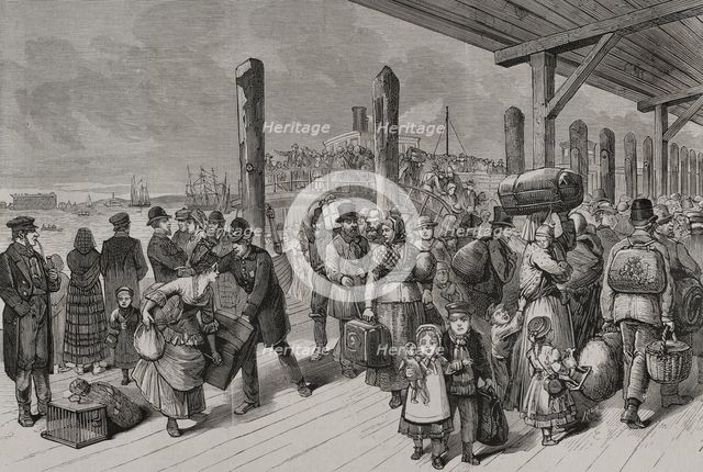 Emigration of European Mormon to the United States, New York, 1878.  Creator: Unknown.